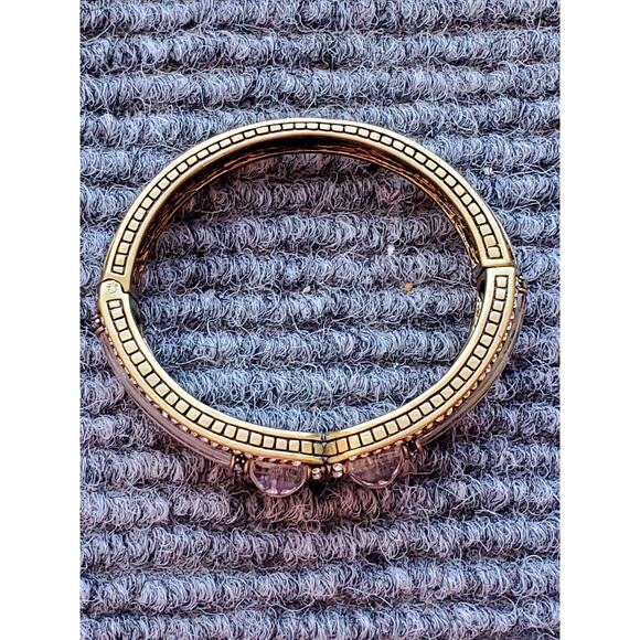 Heidi Daus White Crystal Deco Bangle Bracelet 7in M $250 - Picture 7 of 10